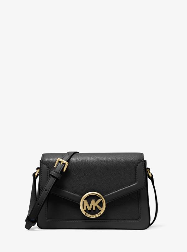 Damske Taška Cez Rameno Michael Kors Jessie Small Pebbled Leather Čierne - Kabelky Michael Kors Nejlevnejsi | FYUCE-8531